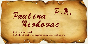 Paulina Miokovac vizit kartica